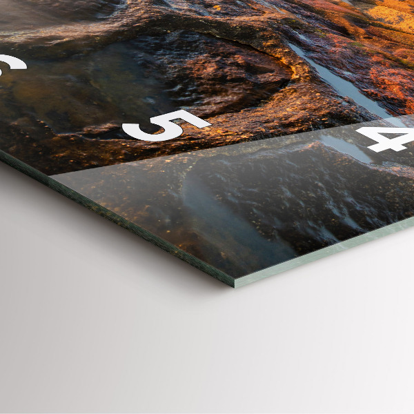 Szögletes fali üvegóra A világítótorony és a Balti-tenger