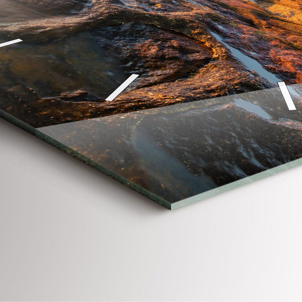 Szögletes fali üvegóra A világítótorony és a Balti-tenger