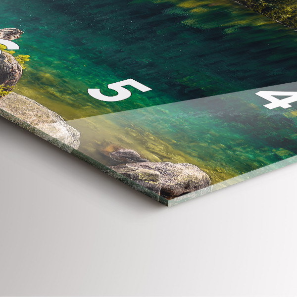 Szögletes fali üvegóra Morskie Oko a Tátrában