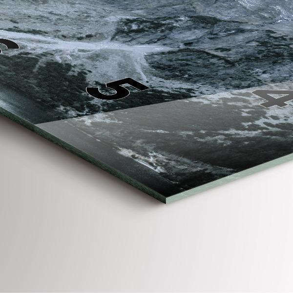 Szögletes fali üvegóra Morskie Oko a Tátrában