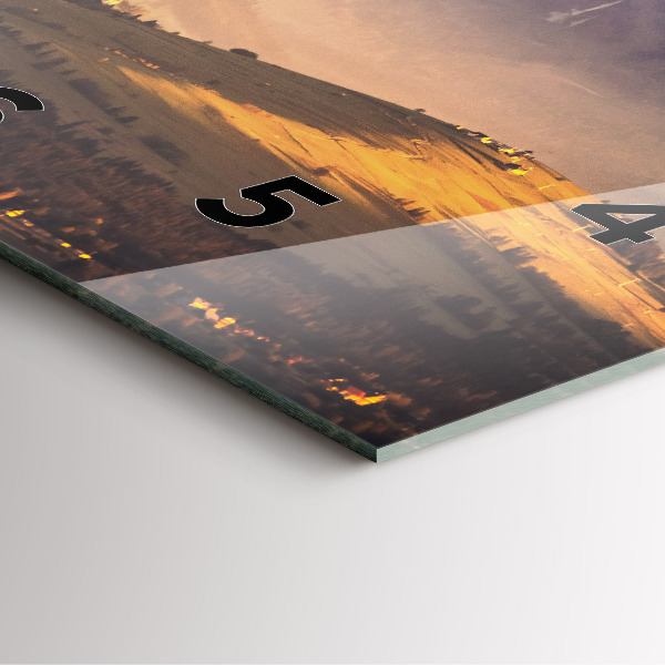 Szögletes fali üvegóra Téli táj a Tátrában