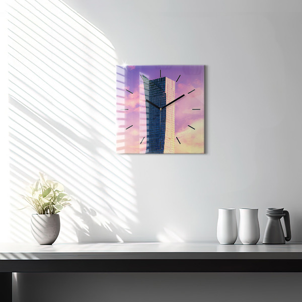 Szögletes fali üvegóra Felhőkarcoló Varsóban