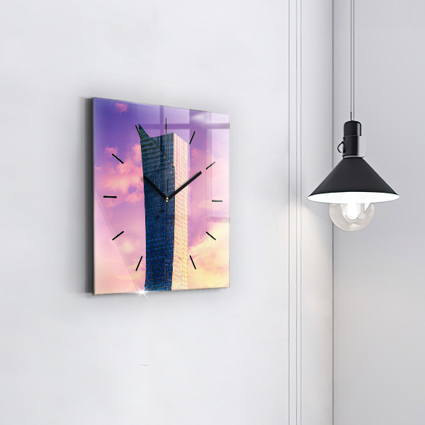 Szögletes fali üvegóra Felhőkarcoló Varsóban