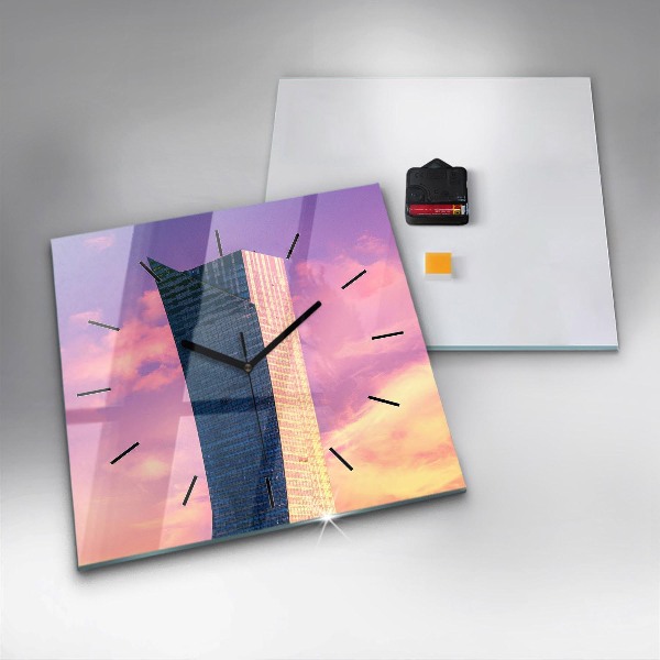 Szögletes fali üvegóra Felhőkarcoló Varsóban