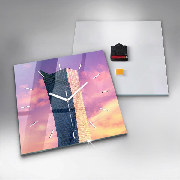 Szögletes fali üvegóra Felhőkarcoló Varsóban