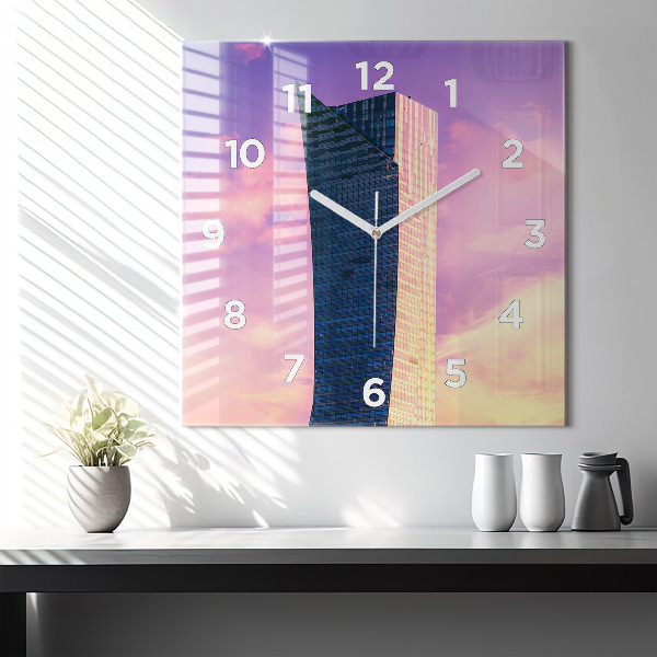 Szögletes fali üvegóra Felhőkarcoló Varsóban