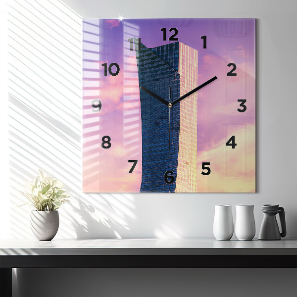 Szögletes fali üvegóra Felhőkarcoló Varsóban