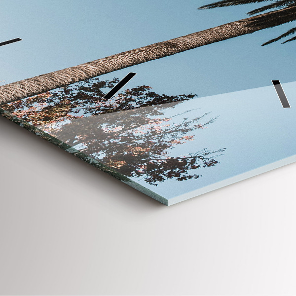 Szögletes fali üvegóra Pálmafák Los Angelesben