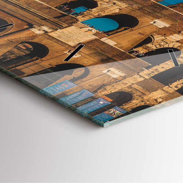 Szögletes fali üvegóra A Colosseum Olaszországban