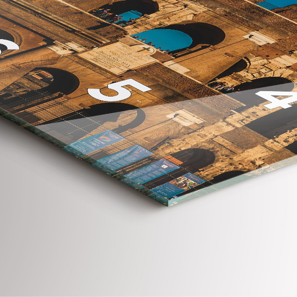 Szögletes fali üvegóra A Colosseum Olaszországban