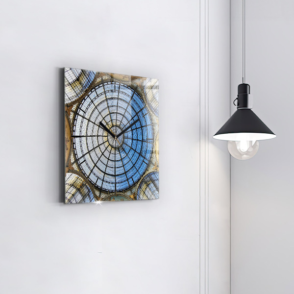 Szögletes fali üvegóra Milánói bevásárlóközpont