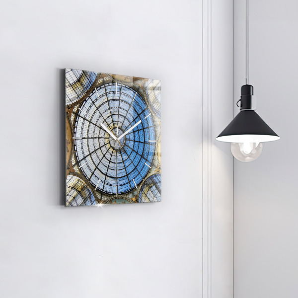 Szögletes fali üvegóra Milánói bevásárlóközpont