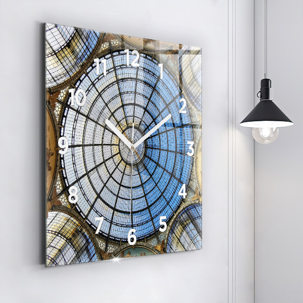 Szögletes fali üvegóra Milánói bevásárlóközpont