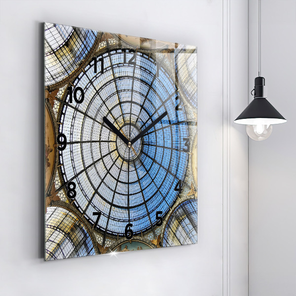 Szögletes fali üvegóra Milánói bevásárlóközpont