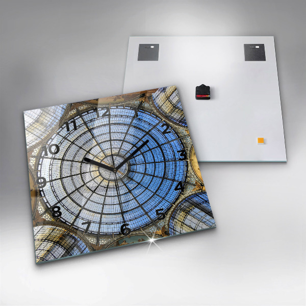 Szögletes fali üvegóra Milánói bevásárlóközpont