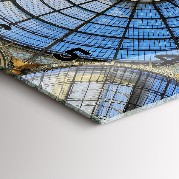 Szögletes fali üvegóra Milánói bevásárlóközpont