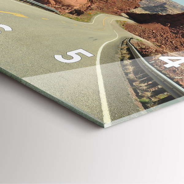 Szögletes fali üvegóra 66-os út az Egyesült Államokban