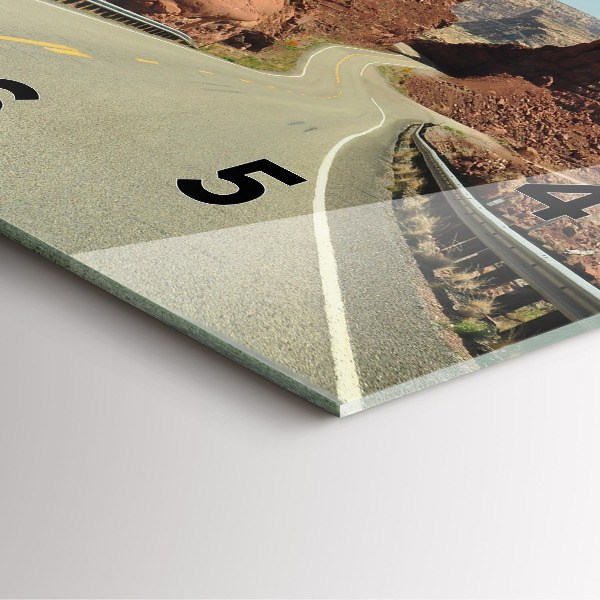 Szögletes fali üvegóra 66-os út az Egyesült Államokban