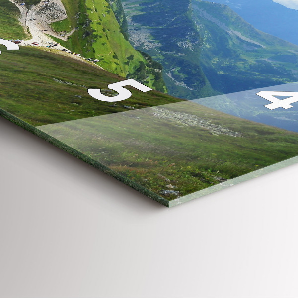 Szögletes fali üvegóra Kasprowy Wierch Zakopane