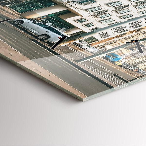 Szögletes fali üvegóra Táncoló ház Prága