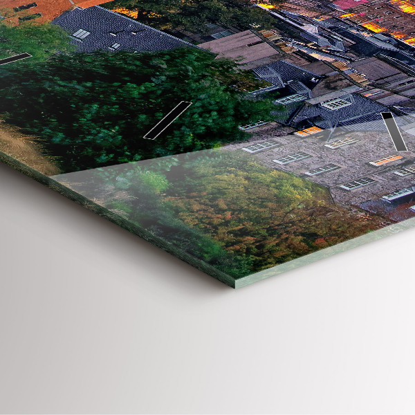 Szögletes fali üvegóra Edinburgh a Calton Hilltől