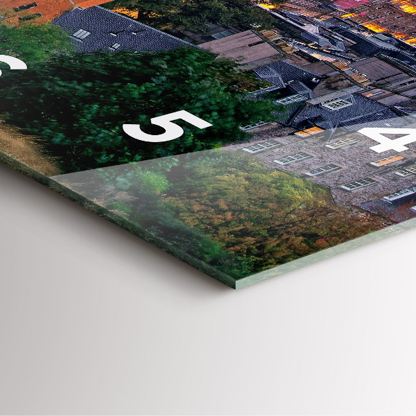 Szögletes fali üvegóra Edinburgh a Calton Hilltől