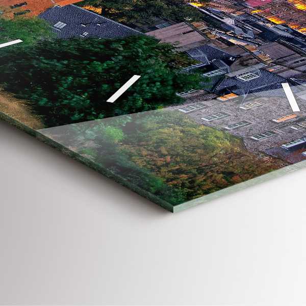 Szögletes fali üvegóra Edinburgh a Calton Hilltől