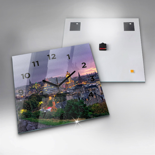 Szögletes fali üvegóra Edinburgh a Calton Hilltől