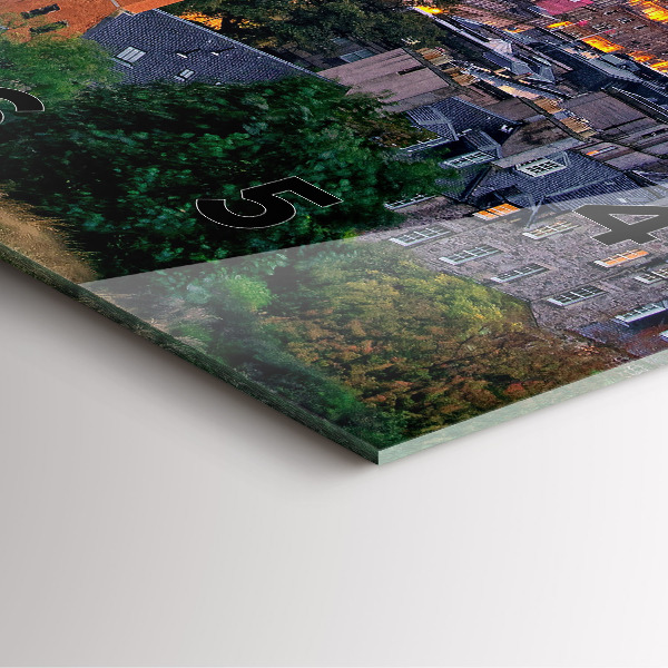 Szögletes fali üvegóra Edinburgh a Calton Hilltől