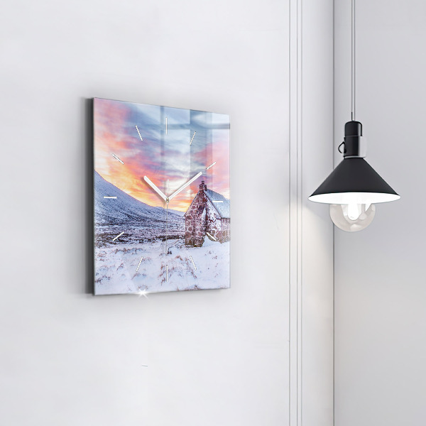 Szögletes fali üvegóra Víkendház hegyekben