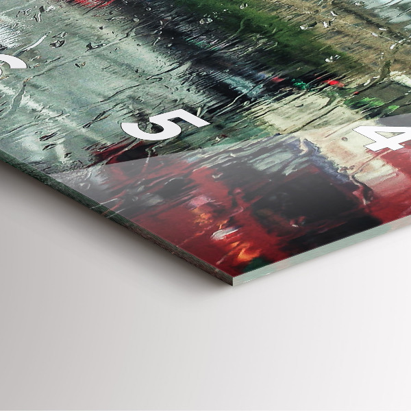 Szögletes fali üvegóra Esős London