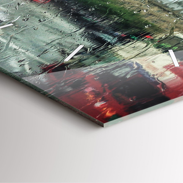 Szögletes fali üvegóra Esős London