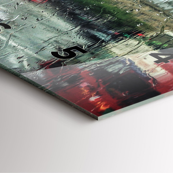 Szögletes fali üvegóra Esős London