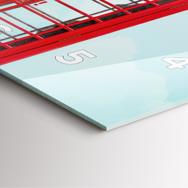 Szögletes fali üvegóra Nyilvános telefon