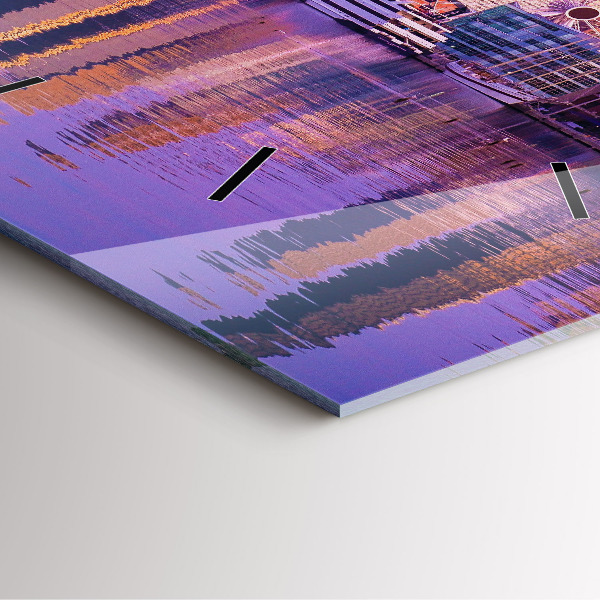 Szögletes fali üvegóra Kilátás az Egyesült Államok felhőkarcolóira