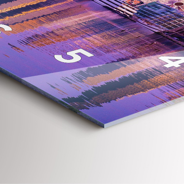 Szögletes fali üvegóra Kilátás az Egyesült Államok felhőkarcolóira