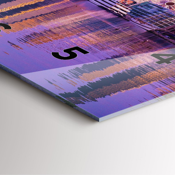 Szögletes fali üvegóra Kilátás az Egyesült Államok felhőkarcolóira