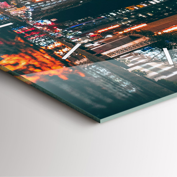 Szögletes fali üvegóra Hilton Houston