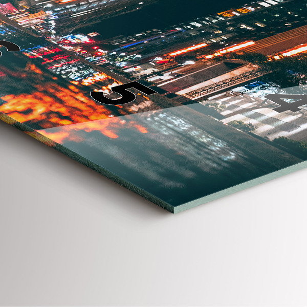 Szögletes fali üvegóra Hilton Houston