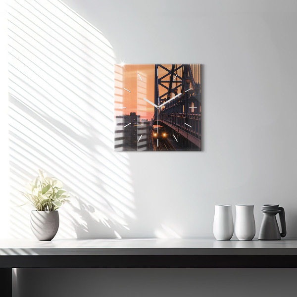 Szögletes fali üvegóra Benjamin Franklin híd