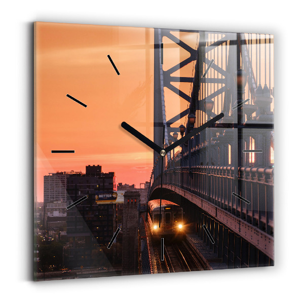 Szögletes fali üvegóra Benjamin Franklin híd