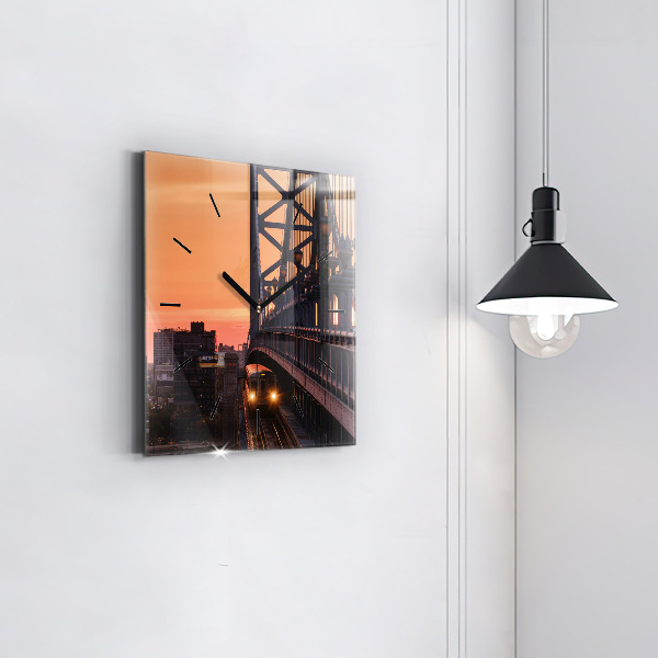 Szögletes fali üvegóra Benjamin Franklin híd