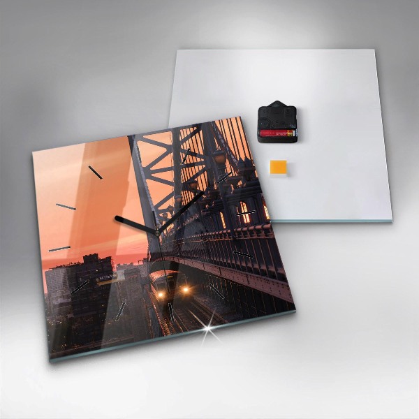 Szögletes fali üvegóra Benjamin Franklin híd