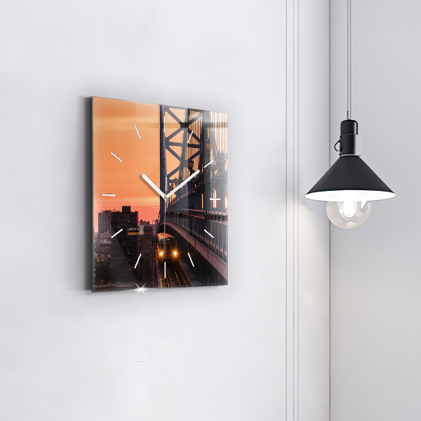 Szögletes fali üvegóra Benjamin Franklin híd