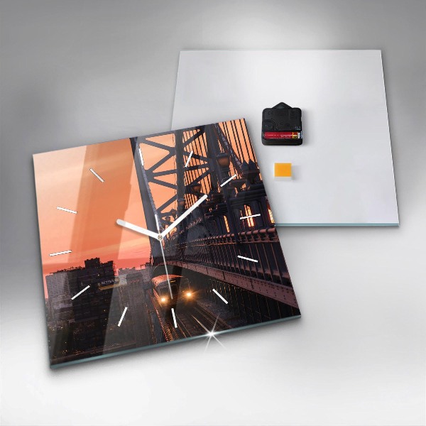 Szögletes fali üvegóra Benjamin Franklin híd