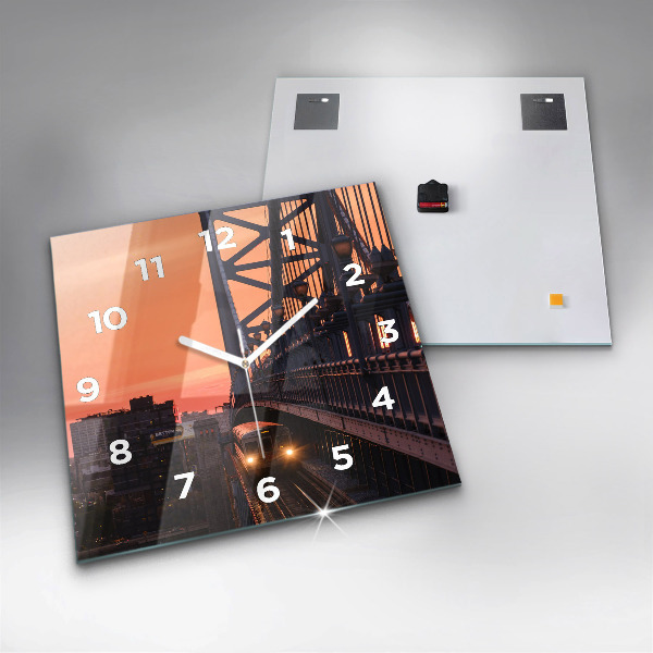 Szögletes fali üvegóra Benjamin Franklin híd