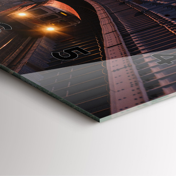 Szögletes fali üvegóra Benjamin Franklin híd