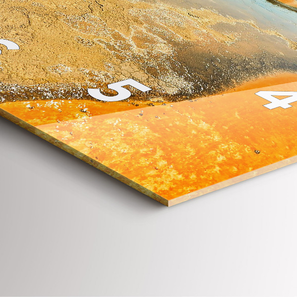 Szögletes fali üvegóra Tó hegyekkel