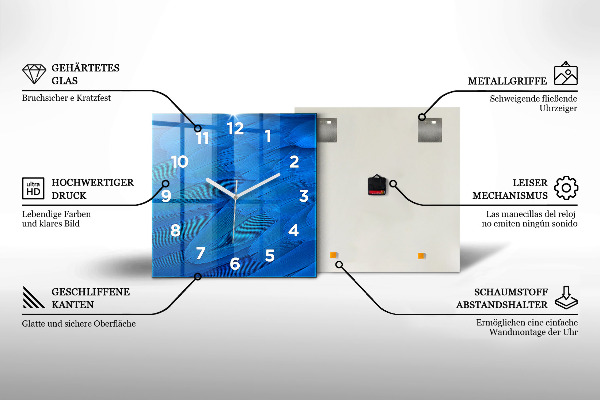 Szögletes fali üvegóra Tó hegyekkel