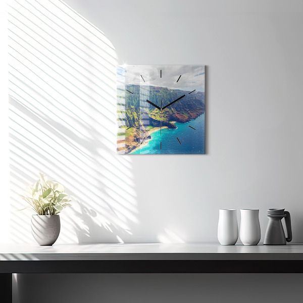Szögletes fali üvegóra A tenger Hawaii-on